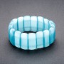 Bracelet Cat's Eye on Elastic Blue “Link” 25×11mm