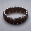 Elastic bracelet with Black Agate "Chain" 15x11mm