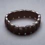 Elastic bracelet with Black Agate "Chain" 15x11mm