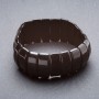 Elastic black Agate Bracelet "Link" 21x9mm