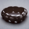 Elastic bracelet with Black Agate "chain" 22x18mm