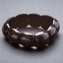 Elastic bracelet with Black Agate "chain" 22x18mm