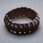 Black Agate Stretch Bracelet "Link" 22x8mm