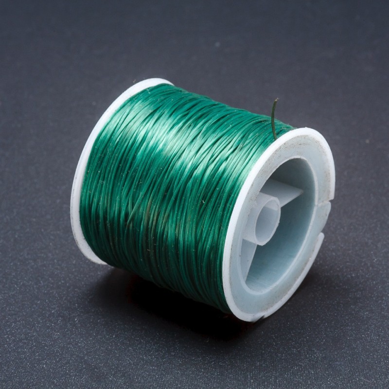 Craft elastic cord on a spool Green, length 30m+