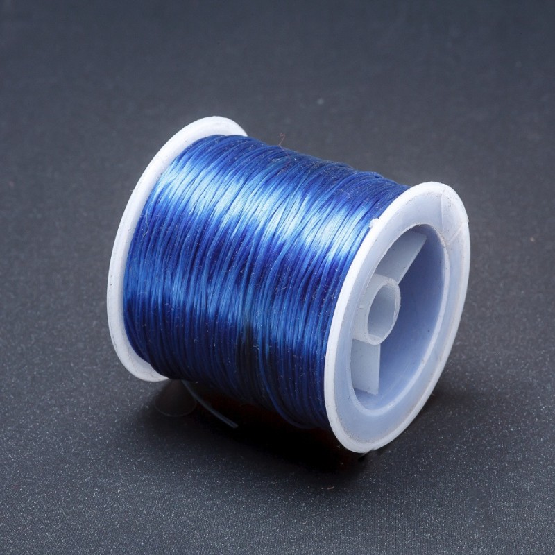Elastic Cord for Crafts Bobbin Blue, 30 m+ length