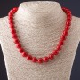 Coral Bead Necklace (pres. ) smooth ball 12.5mm+- 45 cm+