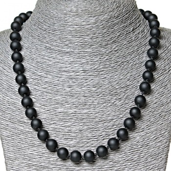 Shungite Beads (unit), 10mm diameter, 50cm length