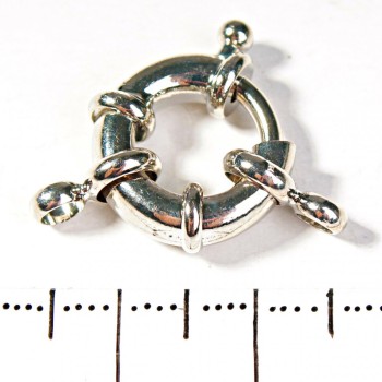 Bobbin bead clasp for a single strand, large 12mm