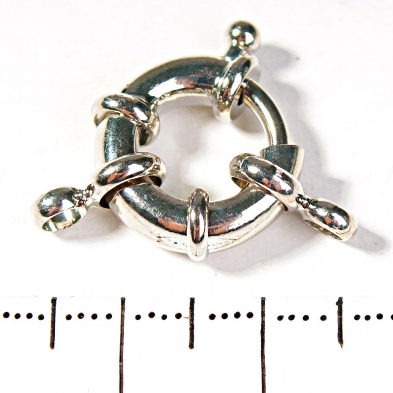 Bobbin bead clasp for a single strand, large 12mm