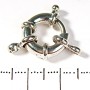 Bobbin bead clasp for a single strand, large 12mm