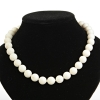 White Sponge Coral Necklace, 12mm bead, length 47.5cm