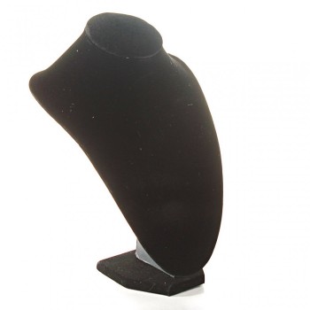 Neck display stand for beads black Velour medium (25/15 cm)