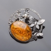 Brooch "Forged" Butterflies Amber (named) 6cm