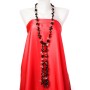 Beads belt transformer “Agate” (per piece) Czech glass Murano glass, length 150 cm
