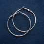 Hoop earrings, diameter 5cm, silver