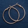 Hoop earrings, 5 cm diameter, gold-toned