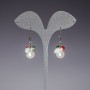 Drop Earrings "Pearl (Imitation)", Length 4.5cm