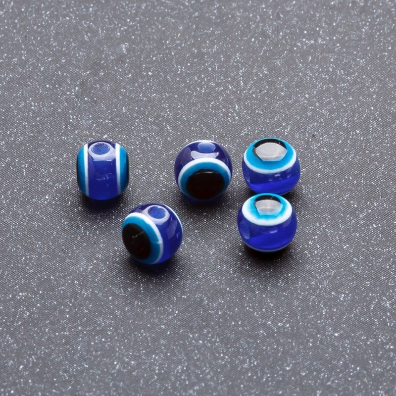 Findings Bead Blue Nazar Eye, diameter 5mm pack 85 pcs 7g