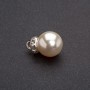 Pearl Pendant with Rondelle 12 mm, faceted 10 pcs