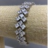 Bracelet TM "Bohemian" Triple Row Diamond Motif Bracelet (Bohemian Crystal, Korea), length 18cm, width 14mm