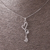 Hearts Chain Pendant, silver-toned, 45cm length