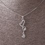 Hearts Chain Pendant, silver-toned, 45cm length