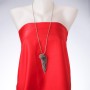 "Hedgehog" Pendant on Long Steel Cord, 85cm Length