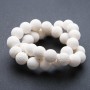 Natural Sponge Coral Beads White Ball 12mm 40cm Strand