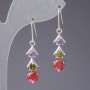 Colour Crystal Earrings Traffic Light, length 4cm