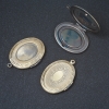 Locket Pendant Findings with Clasp, Metal Colour 'Bronze', 3 * 2.4cm