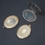 Locket Pendant Findings with Clasp, Metal Colour 'Bronze', 3 * 2.4cm