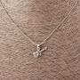 Guitar with Music Note Pendant on Figaro Chain, 52cm length, 2x1.2cm diameter, silver-toned metal