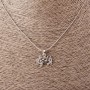 Music Staff Pendant on Figaro Chain, 52cm length, 2x1.5cm diameter, silver-toned metal