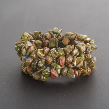 Bracelet Heliotrope "stone shard" on elastic