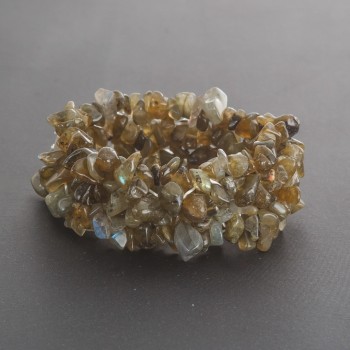 Labradorite "Stone Chip" Bracelet on Elastic Band