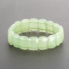 Bracelet Green Onyx Elastic Band Rectangular Links 1.5×1, 1 cm