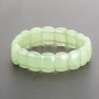 Bracelet Green Onyx Elastic Band Rectangular Links 1.5×1, 1 cm