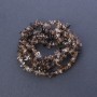 Natural gemstone beads on a thread Smoky Topaz "stone chip", length 85cm, bead diameter 6mm (+ -)