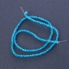 Czech Crystal Beads Clear Turquoise Blue, 37cm length, 3.5mm diameter