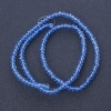 Czech Crystal Beads Clear Cornflower Blue, 37cm length, 3-4mm diameter