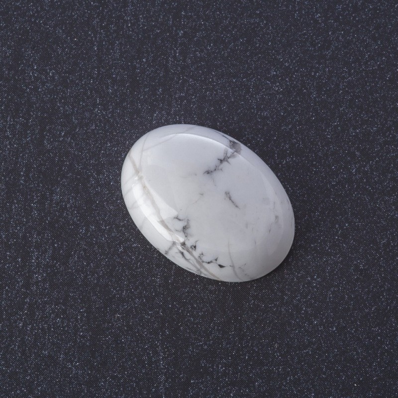 Findings Cabochon Cacholong Natural Stone 25x18mm