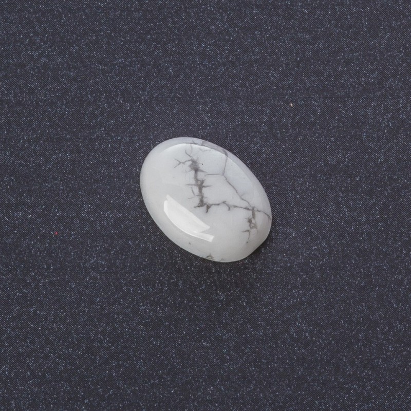 Findings Cabochon Cacholong Natural Stone 18x13mm (+/-)