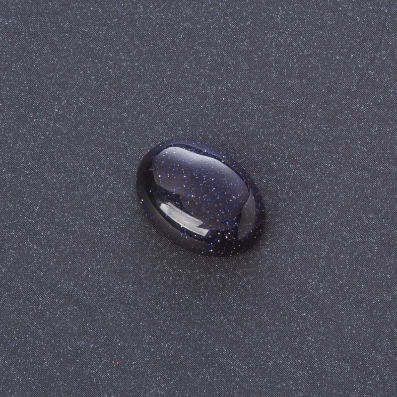 Natural Stone Cabochon Aventurine Blue Sand Cairo Night 18x13mm
