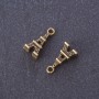 Jewellery Findings Pendant "Eiffel Tower", bronze colour metal, 1.6x0.8cm, pack 20g +/- 19pcs
