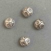 Jewellery Finding Ladybird Bead Insert, "silver" metal colour, ⌀10x10mm, pack 20g +/- 14pcs