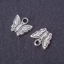 Findings Butterfly Pendant Metal Colour "Silver" d 13x13mm Pack 20g +/-20pcs