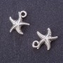 Findings Starfish Pendant Metal Colour "Silver" d 15x13mm Pack 20g +/-17pcs