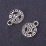 Findings Peace Sign Coin Pendant Metal Colour "Silver" d 17x13mm Pack 20g +/-16pcs