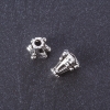 Findings End Cap, metal colour "silver" L 10mm, pack 20g +/-24 pcs