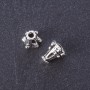 Findings End Cap, metal colour "silver" L 10mm, pack 20g +/-24 pcs